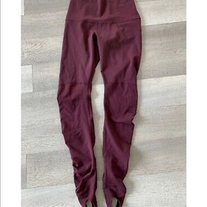 Lululemon burgundy high waisted stirrup leggings